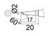 Tip Presto HAKKO 980-T-BC, Tip untuk Presto 980/981